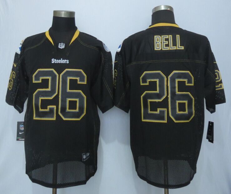 New Pittsburgh Steelers 26 Bell Lights Out Black Elite Jerseys 