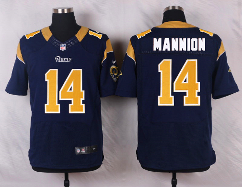 Nike St.Louis Rams #14 Mannion Blue Elite Jersey