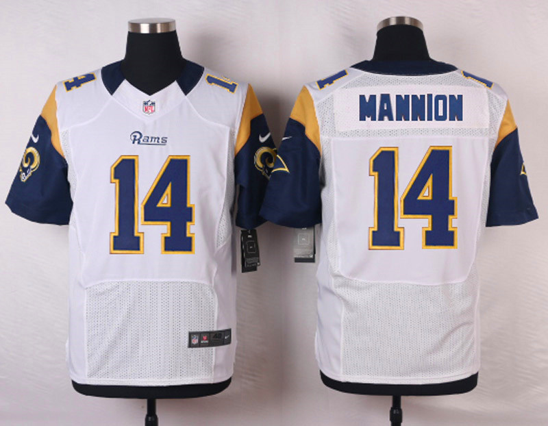 Nike St.Louis Rams #14 Mannion White Elite Jersey