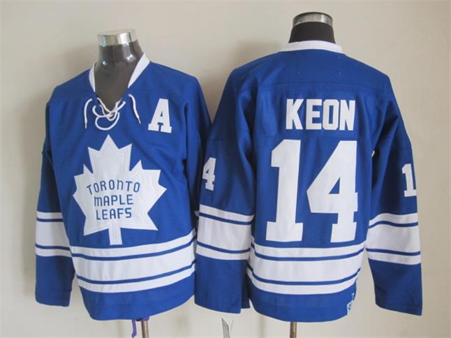 NHL Toronto Maple Leafs #14 Keon Blue Jersey with A Patch