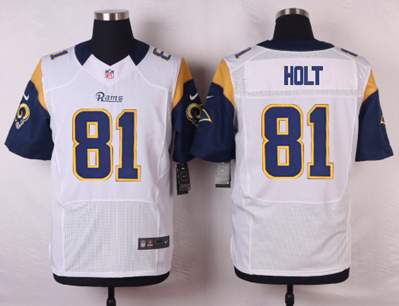 Nike St.Louis Rams #81 Holt White Elite Jersey