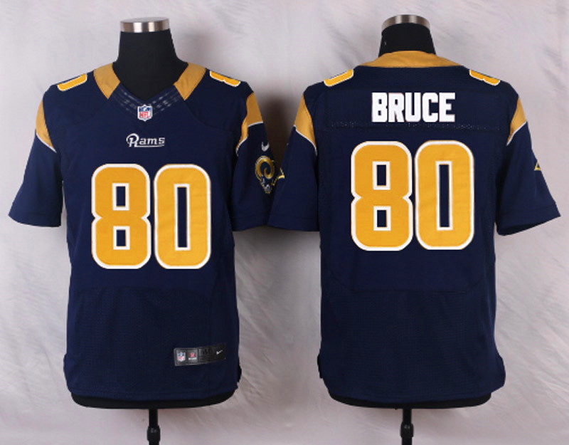 Nike St.Louis Rams #80 Bruce Blue Elite Jersey