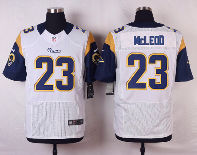 Nike St.Louis Rams #23 McLEOD White Elite Jersey