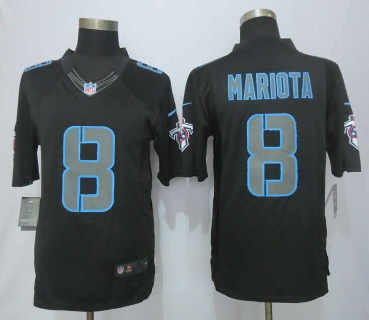 New Nike Tennessee Titans 8 Mariota Impact Limited Black Jerseys 