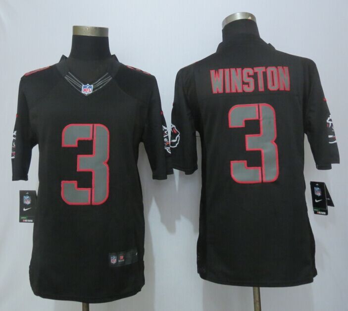 New Nike Tennessee Buccaneers 3 Winston Impact Limited Black Jerseys 