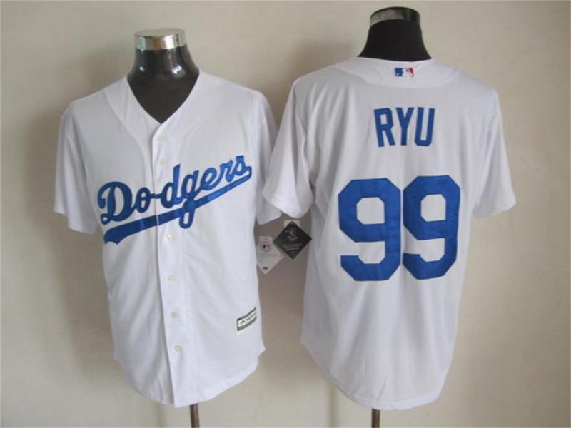 MLB Los Angeles Dodgers #99 Ryu White New Jersey