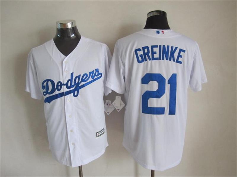 MLB Los Angeles Dodgers #21 Greinke White New Jersey