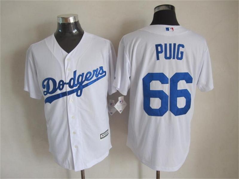 MLB Los Angeles Dodgers #66 Puig White New Jersey