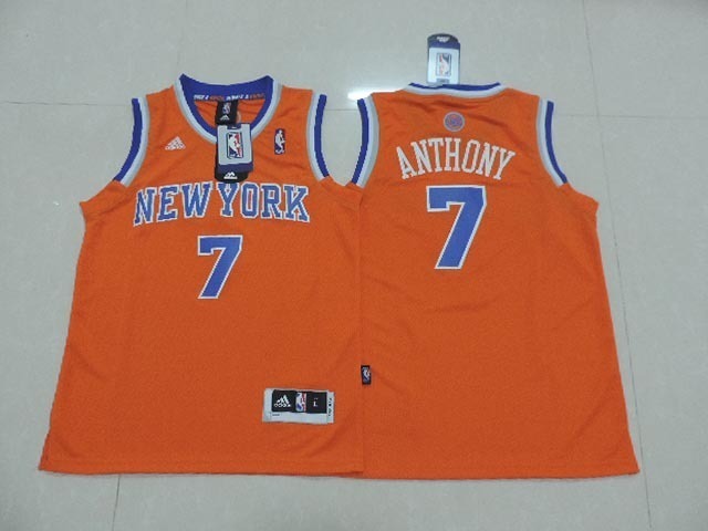 NBA New York Knicks #7 Anthony Orange Youth Jersey