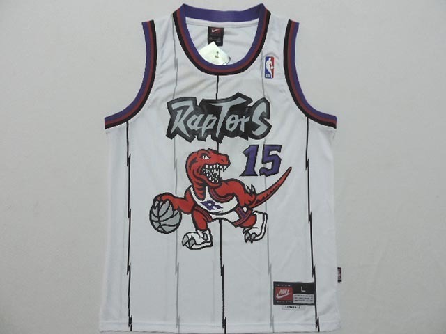 NBA Toronto Raptors #15 Carter White Youth Jersey