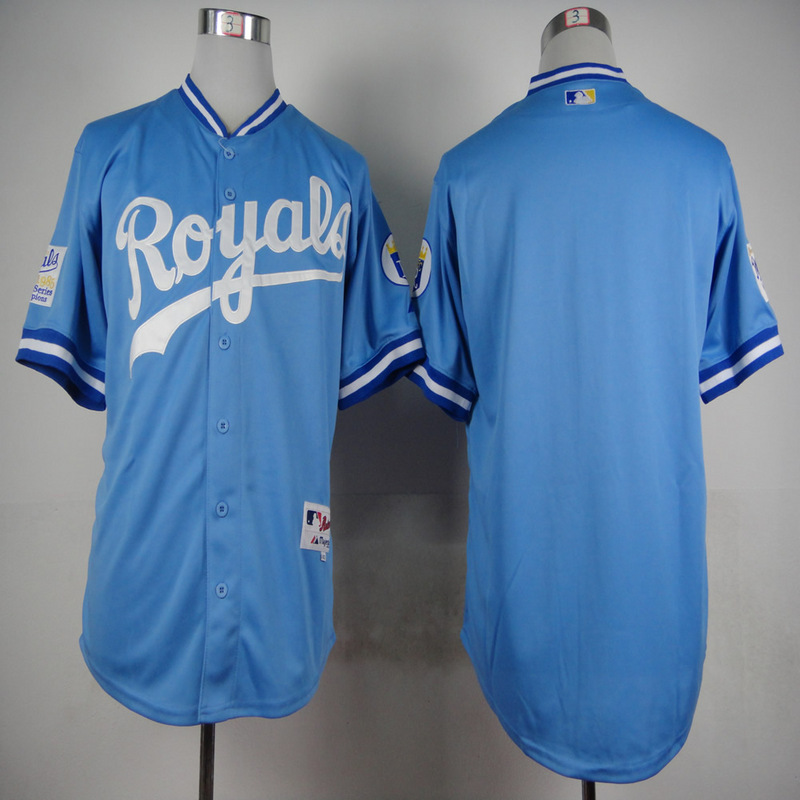 MLB Kansas City Royals Blank L.Blue Jersey