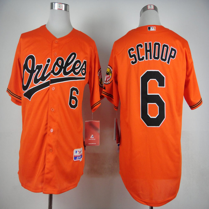 MLB Baltimore Orioles #6 Schoop Orange Jersey