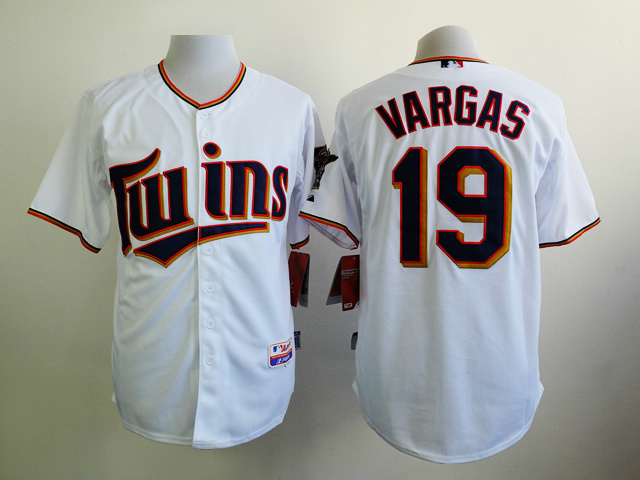 MLB Minnesota Twins #19 Vargas White Jersey