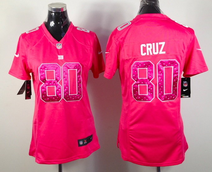 Women Nike New York Giants #80 Cruz Pink Diamond Jersey