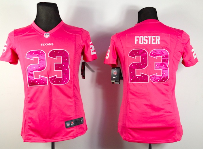 Women Nike Houston Texans #23 Foster Pink Diamond Jersey