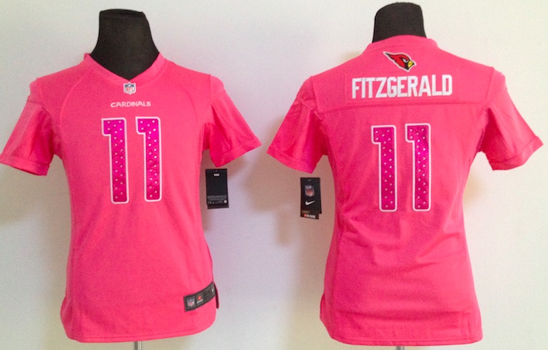 Women Nike Arizona Cardinals #11 Fitzgerald Pink Diamond Jersey