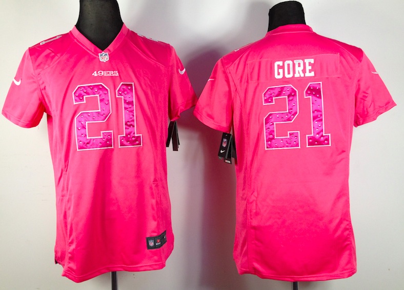 Women Nike San Francisco 49ers #21 Gore Pink Diamond Jersey