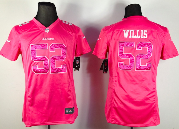 Women Nike San Francisco 49ers #52 Willis Pink Diamond Jersey