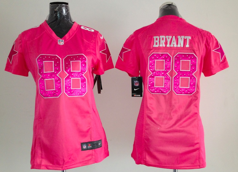 Women Nike Dallas Cowboys #88 Bryant Pink Diamond Jersey