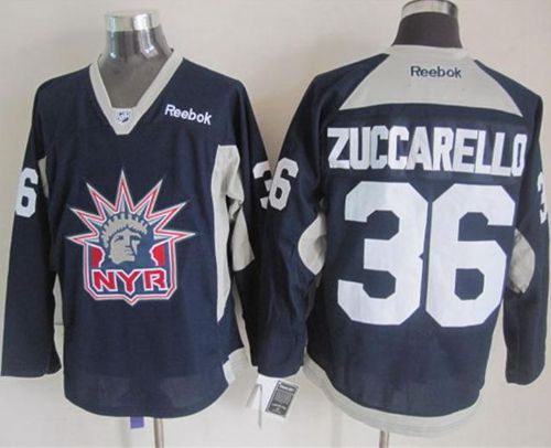 NHL New York Rangers #36 Zuccarello Statue of Liberty Practice Blue Jersey