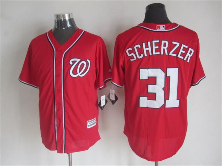 MLB Washington Nationals #31 Scherzer Red New 2015 Jersey