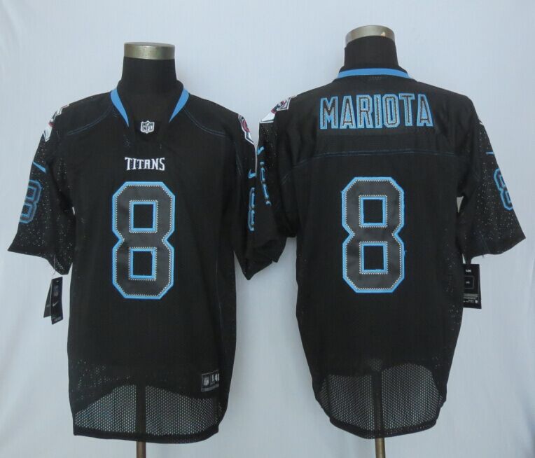 New Nike Tennessee Titans #8 Mariota Lights Out Black Elite Jerseys