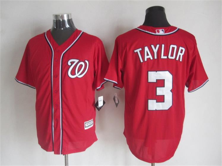 MLB Washington Nationals #3 Taylor Red New 2015 Jersey