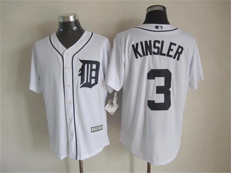 MLB Detroit Tigers #3 Kinsler White New 2015 Jersey 