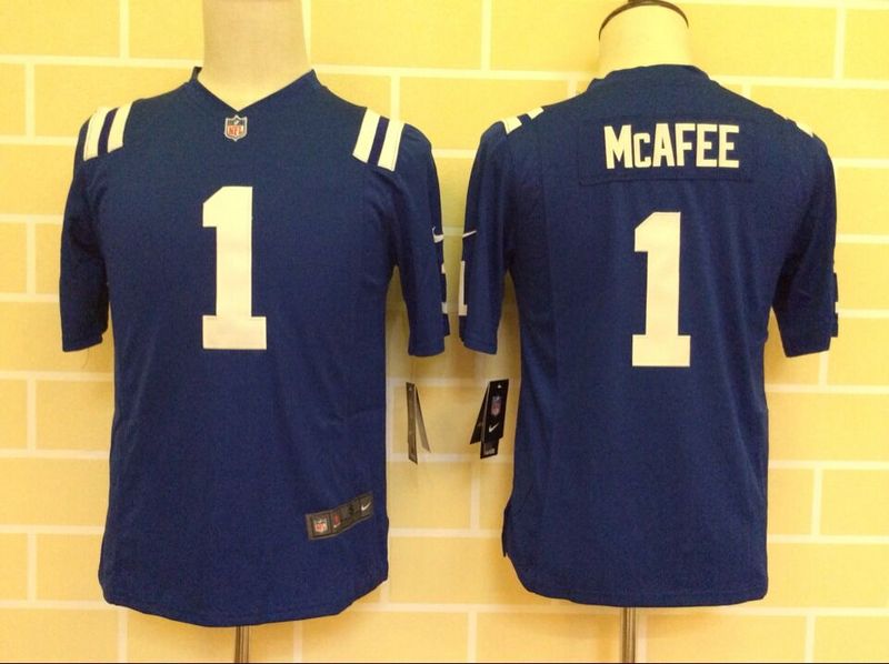 Kids Nike Indianapolis Colts #1 McAFEE Blue Jersey