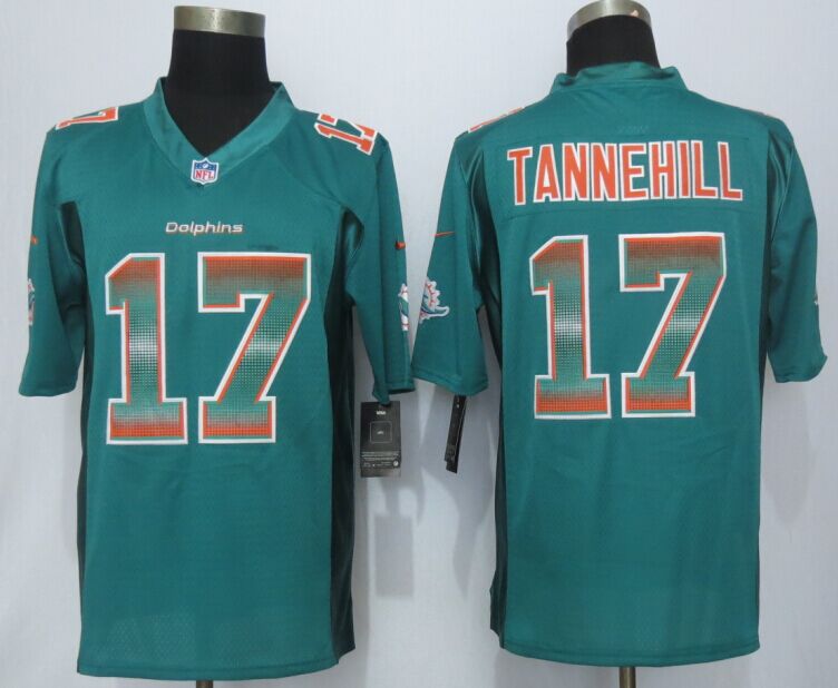 2015 New Nike Miami Dolphins 17 Tannehill Green Strobe Limited Jersey