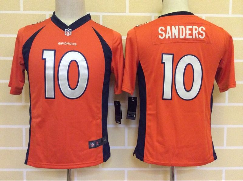 Kids Nike Denver Broncos #10 Sanders Orange Jersey