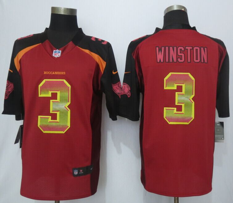 2015 New Nike Tampa Bay Buccaneers 3 Winston Red Strobe Limited Jersey