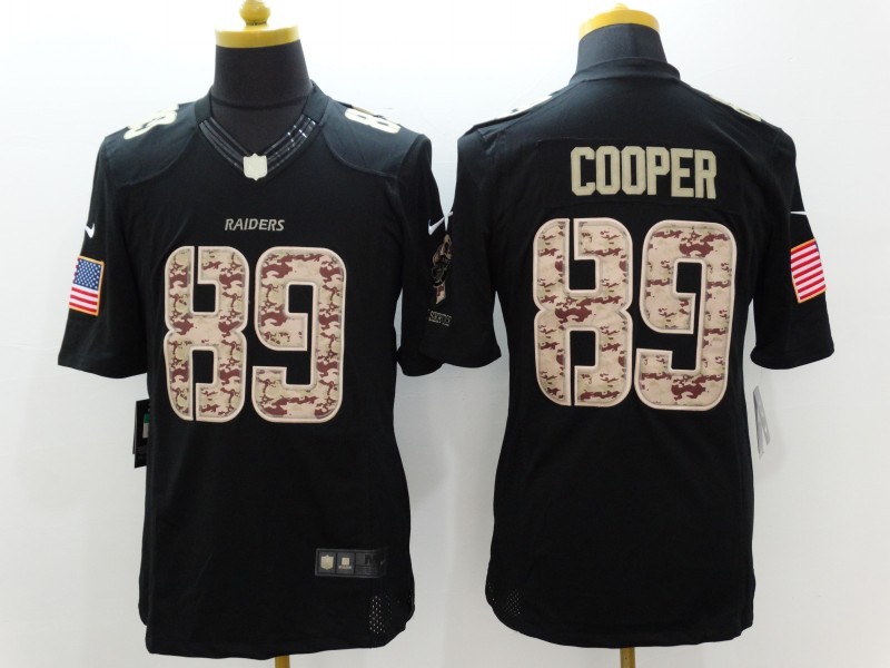 Nike Oakland Raiders #89 Cooper Black Limited Salute to Service Jersey 