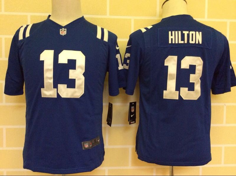 Kids Nike Indianapolis Colts #13 Hilton Blue Jersey