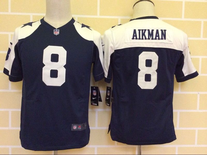Kids NFL Dallas Cowboys #8 Aikman Thanksgiving Jersey