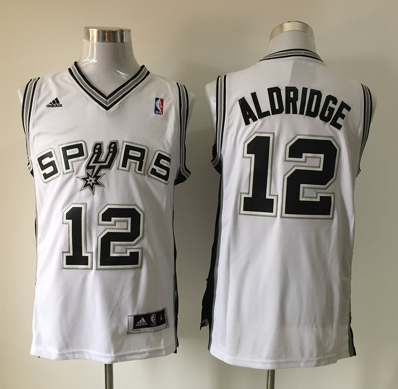 NBA San Antonio Spurs #12 Aldridge White Jersey