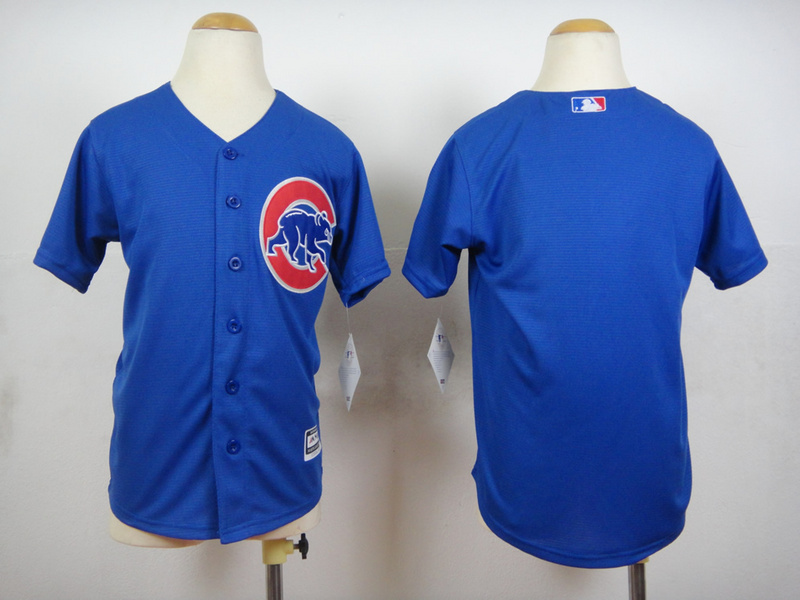 Kids MLB Chicago Cubs Blank Blue Jersey