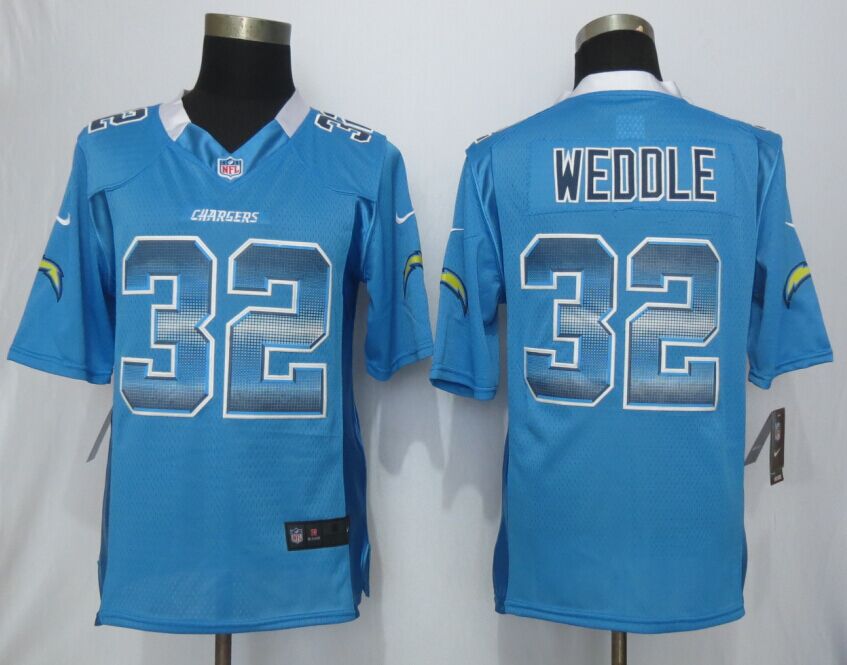 2015 New Nike San Diego Charger 32 Weddle Blue Strobe Limited Jersey 