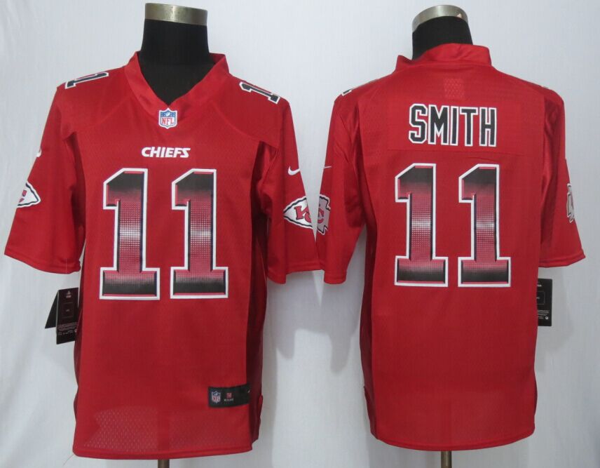 2015 New  Nike Kansas City Chiefs 11 Smith Red Strobe Limited Jersey 