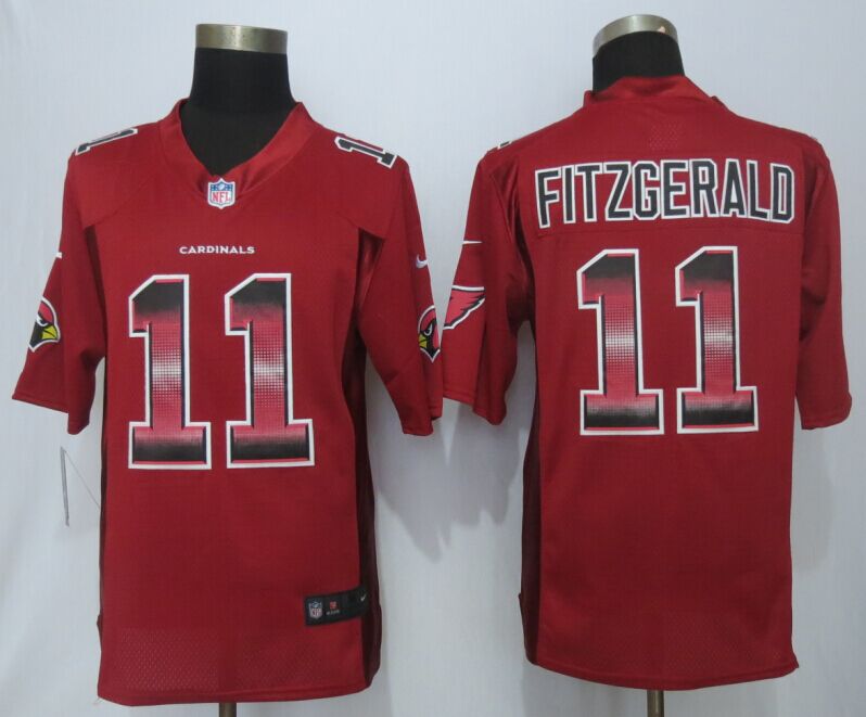 2015 New  Nike Arizona Cardicals 11 Fitzgerald Red Strobe Limited Jersey 