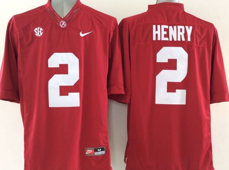 NCAA Alabama Crimson Tide #2 Henry Red College Football Jersey