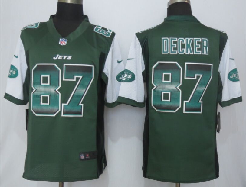 2015 Nike New York Jets 87 Decker  Green  Strobe Limited Jersey