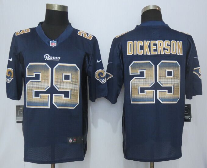 2015   New Nike St.Louis Rams 29 Dickerson Navy Blue  Strobe Limited Jersey