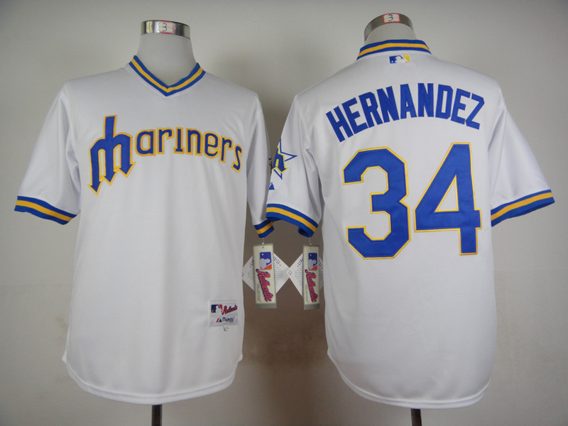 MLB Florida Marlins #34 Hernandez White Pullover Jersey