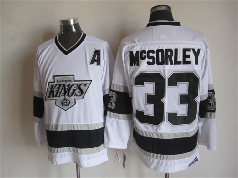 NHL Los Angeles Kings #33 McSorley White New Jersey