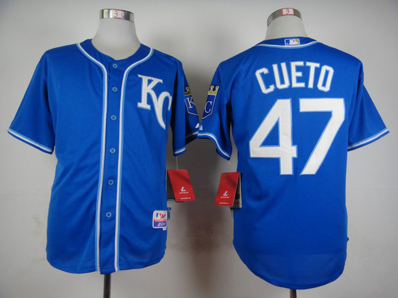 MLB Kansas City Royals #47 Cueto Blue New Jersey