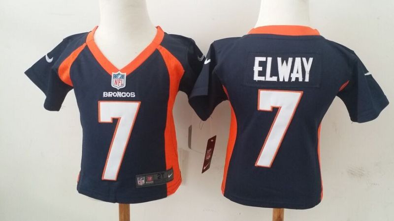 NFL Denver broncos #7 Elway Blue Youth Jersey(2-5T)