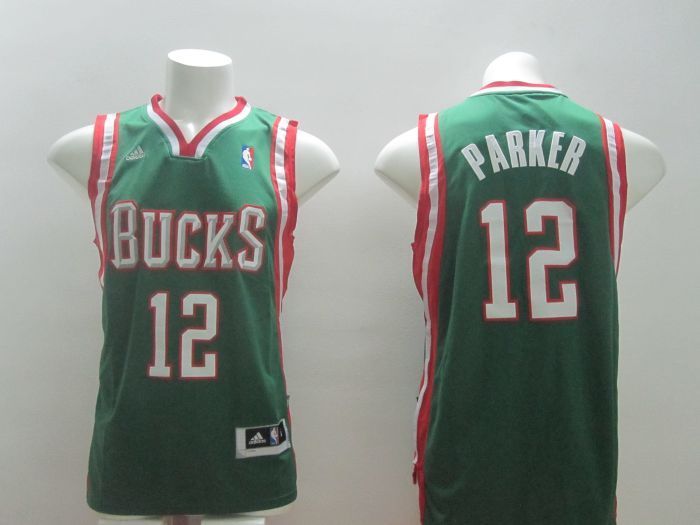 NBA Milwaukee Bucks #12 Parker Green Jersey