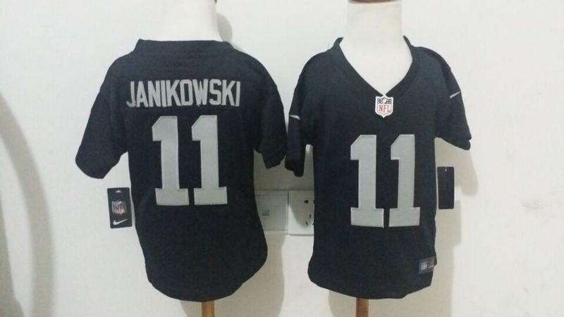 NFL Oakland Raiders #11 Janikowski Black Kid Jersey 2-5T