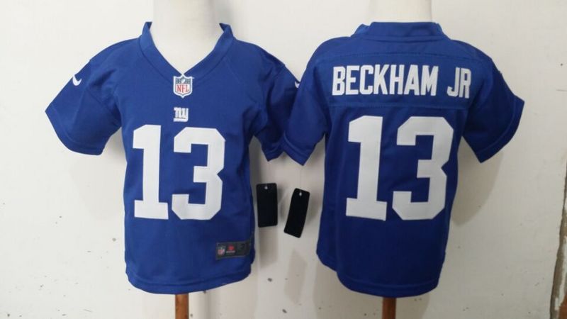 NFL New York Giants #13 Beckham JR Blue Kids Jersey 2-5T